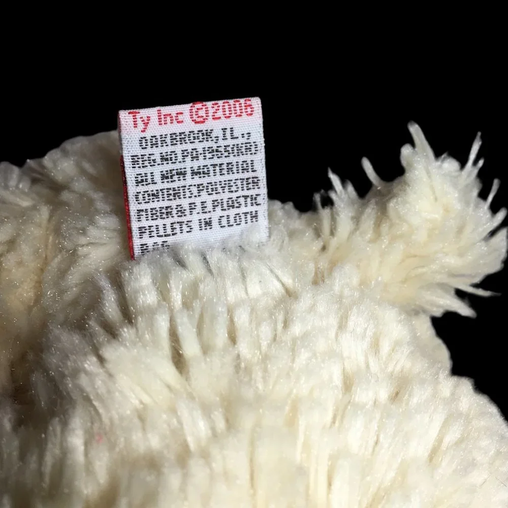 Ty Classic Charisse Ivory Cream Teddy Bear 2006 Beanbag Plush Plaid Bow RARE HTF - Picture 8 of 8
